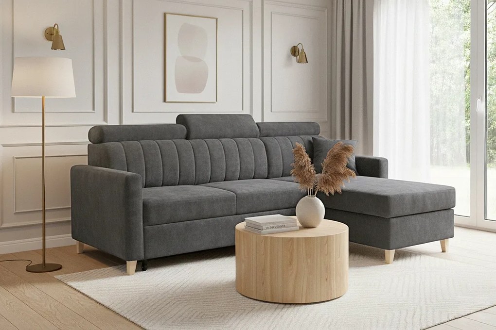 Colțar extensibil Vario universal dreapta/stânga - șenilă gri Wind 89