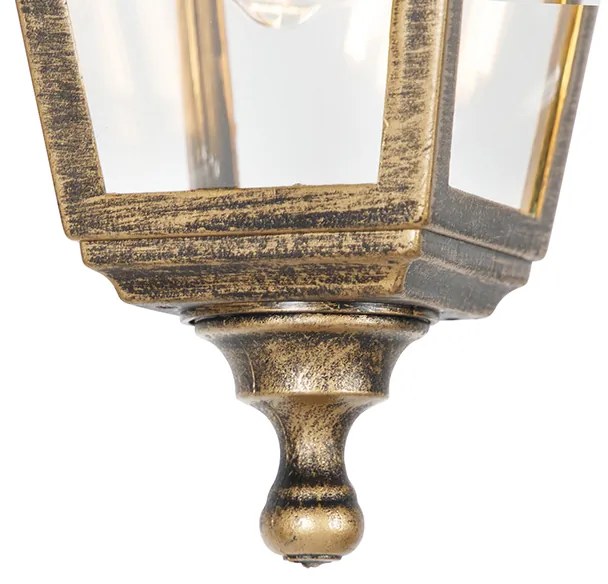 Lampă suspendată clasică pentru exterior aur antic IP44 - Capital