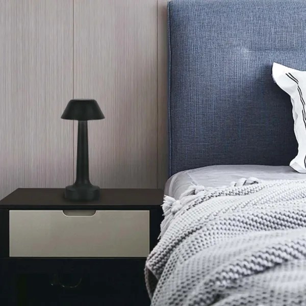 Lampă de birou LED încărcabilă, reglabilă, 1W, 5V, 3000-6000K, neagră