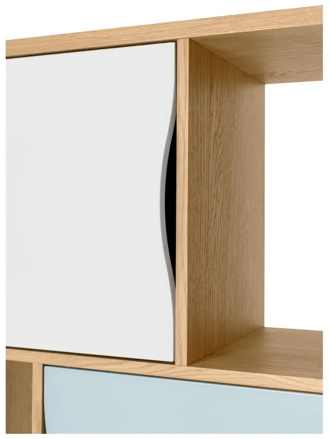 Bibliotecă cu uși Woodman Avon, turcoaz