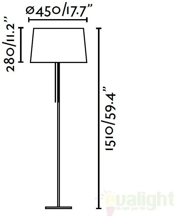 Lampadar / Lampa de podea moderna neagra, VOLTA 20030