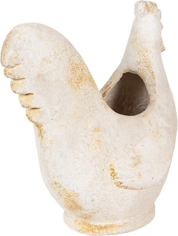 Ghiveci decorativ găină ,din ceramică, stil brocante