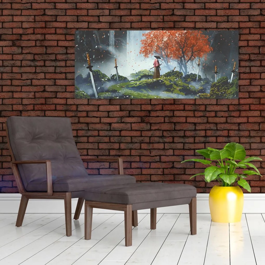 Tablou - Ilustrație a Grădinii de săbii (120x50 cm)