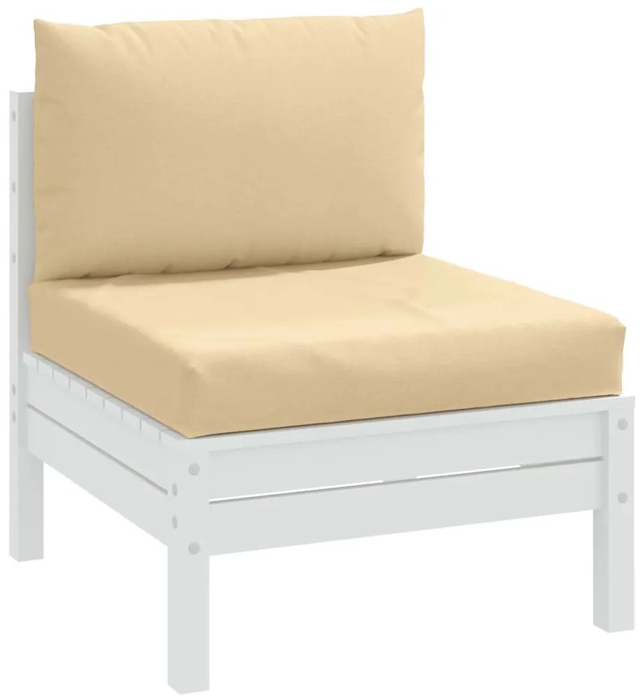 vidaXL Perne de paleți, 2 buc., melanj bej, material textil
