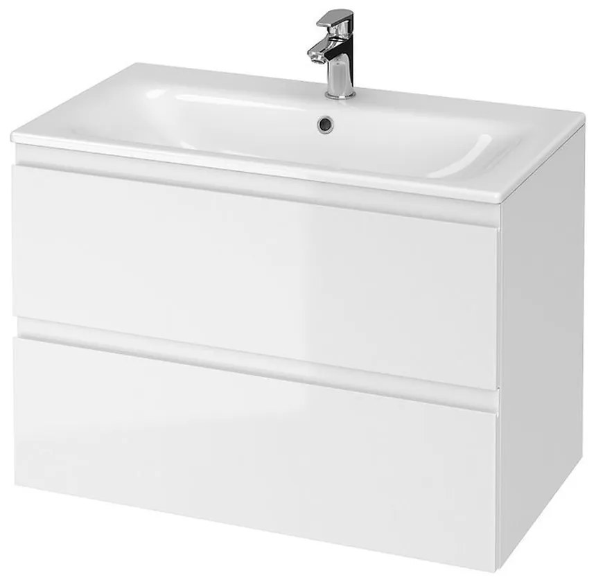 Dulap cu lavoar, 57x80x45 cm, 2 sertare, alb