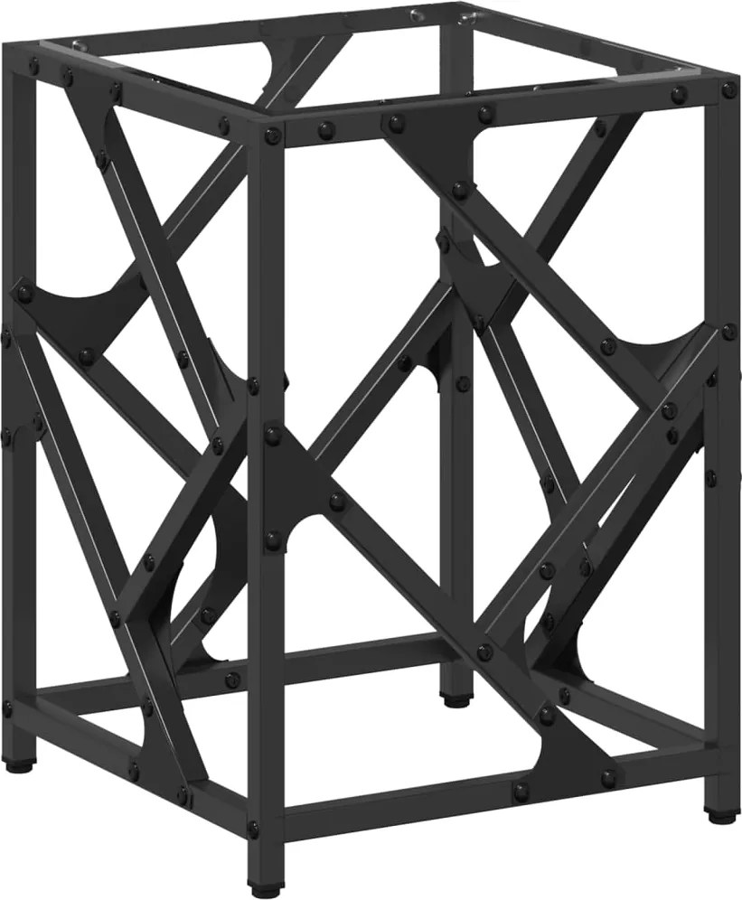 vidaXL Măsuță de cafea, blat din sticlă transparentă, 30x30x41 cm oțel