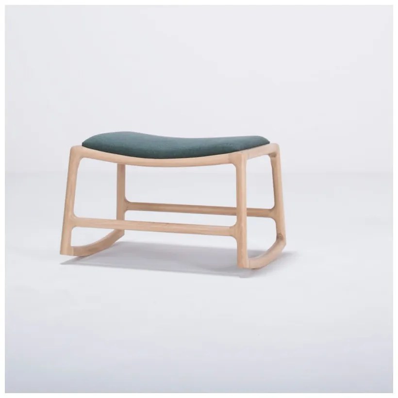 Scaun/taburet cu construcție din lemn de stejar Gazzda Dedo, verde