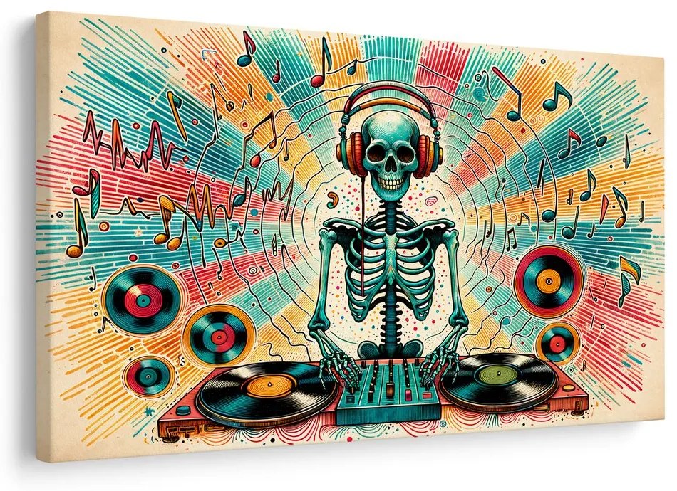 Tablou schelet disco cu discuri