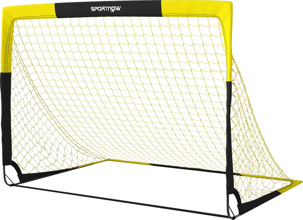SPORTNOW Poartă de Fotbal Pop-Up și Pliabilă, Galben | Aosom Romania