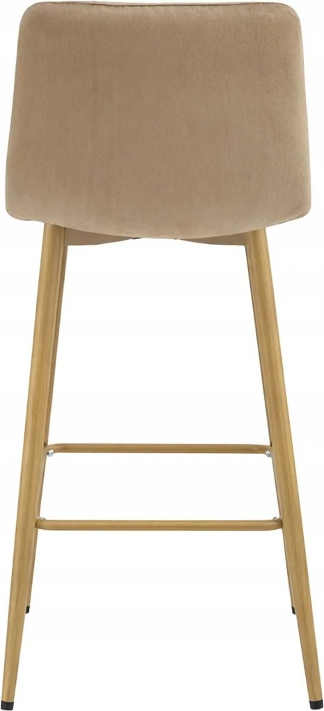 Scaun de bar POZZA VELVET, maro deschis
