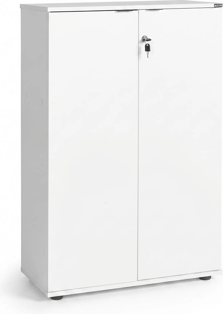 Bibliotecă Adore Rio cu 2 Uși, Cheie și 3 Rafturi, 72 x 109 x 34 cm