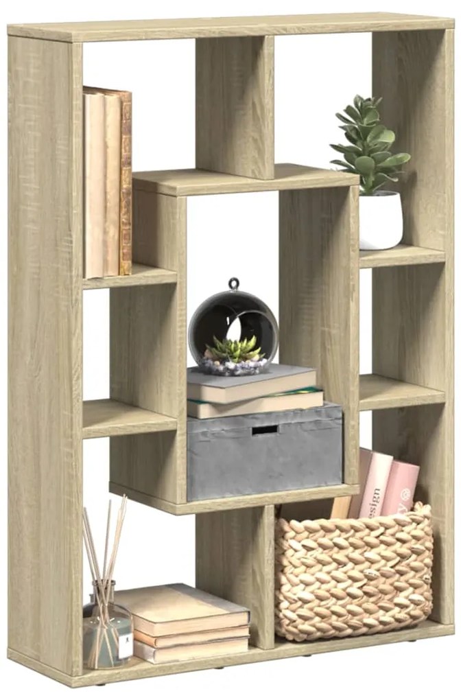 vidaXL Bibliotecă, stejar sonoma, 63x20x90 cm, lemn prelucrat