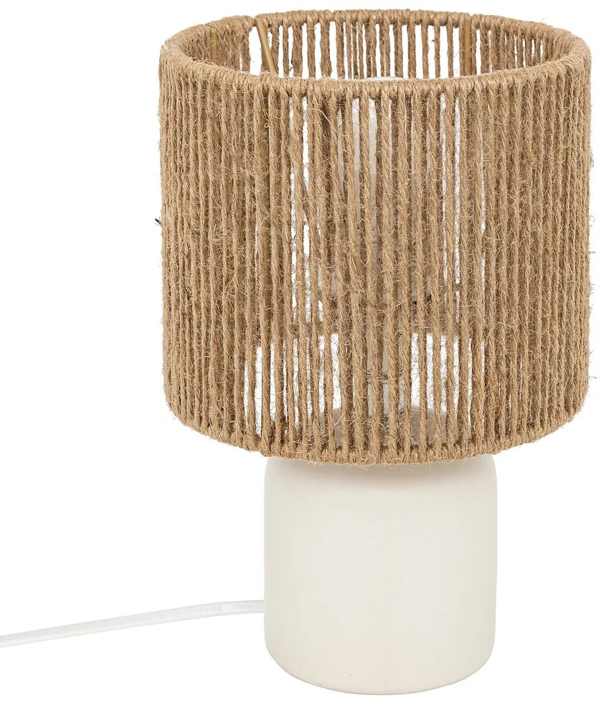 Lampă cilindrică Koby natural alb înălțime 24 cm