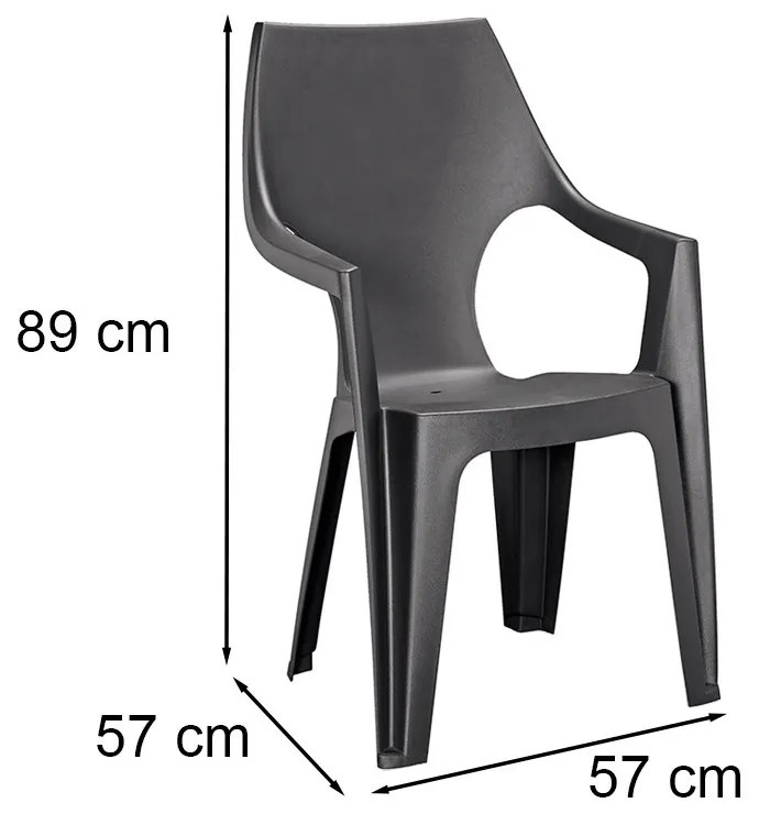 Parker 4+1 kerti bútor garnitúra szett kőris-grafit