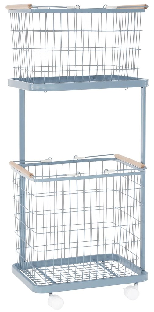 Coş de rufe, metal, gri-albastru, HERMES