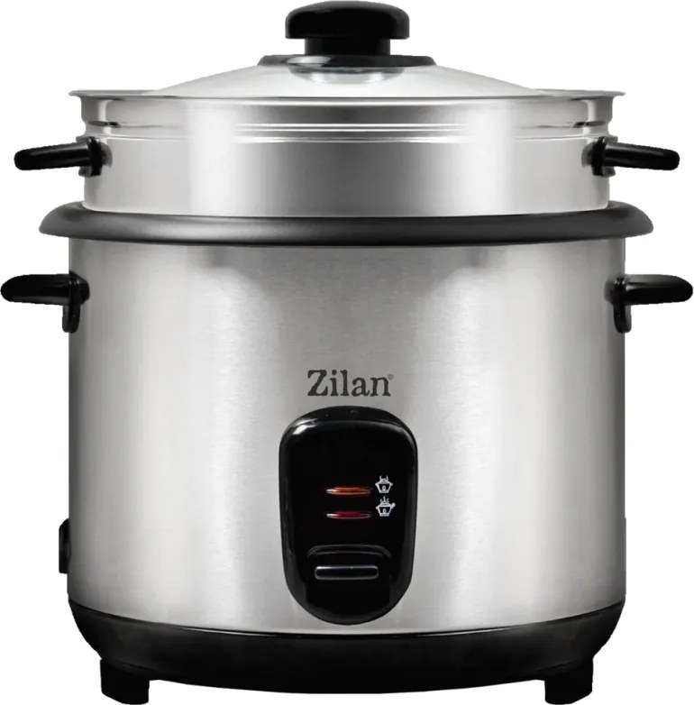 Aparat de gatit Zilan ZLN9570 2 in 1 pentru gatit orez si alimente la abur, capacitate 1.5L, 500W, sistem anti-alunecare