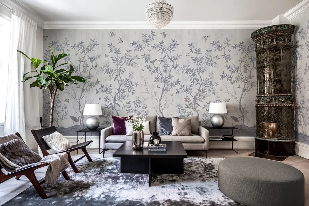 Tapet Chinoiserie Chic, Pearl Gray, Rebel Walls