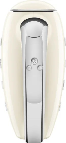 Mixer manual SMEG 50's Style HMF01CREU, 250 W, 9 viteze, Functie Turbo, Afisaj LED, Timer, Accesorii, Crem