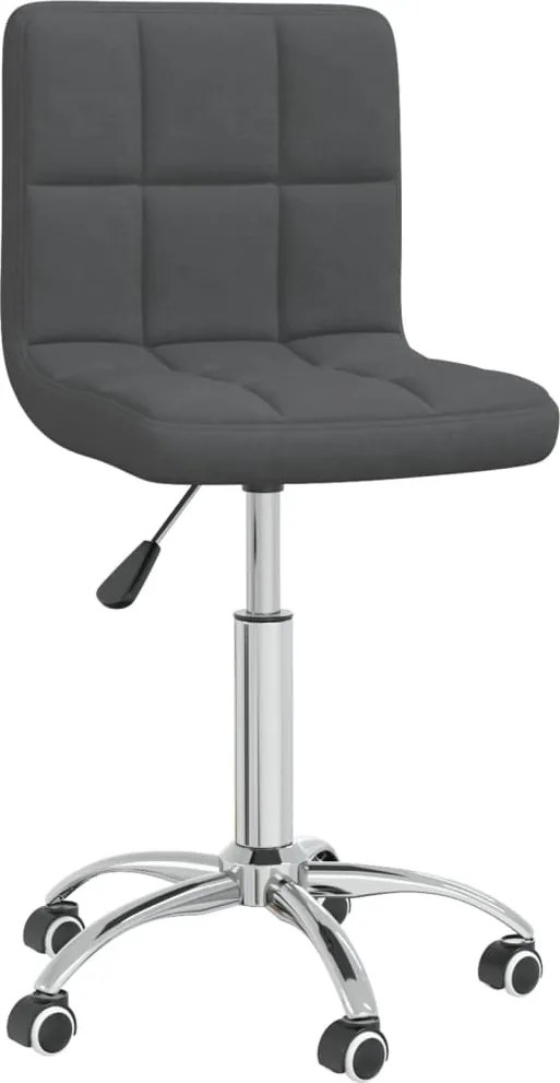 vidaXL Scaun de bucătărie pivotant, gri închis, textil