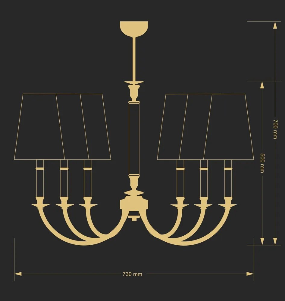 Candelabru 6 brate eleganta design clasic NAPOLI