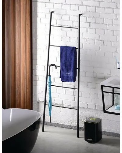 SAPHO SE104 Sega suport pentru prosoape 55 x 170 x7 cm, negru mat