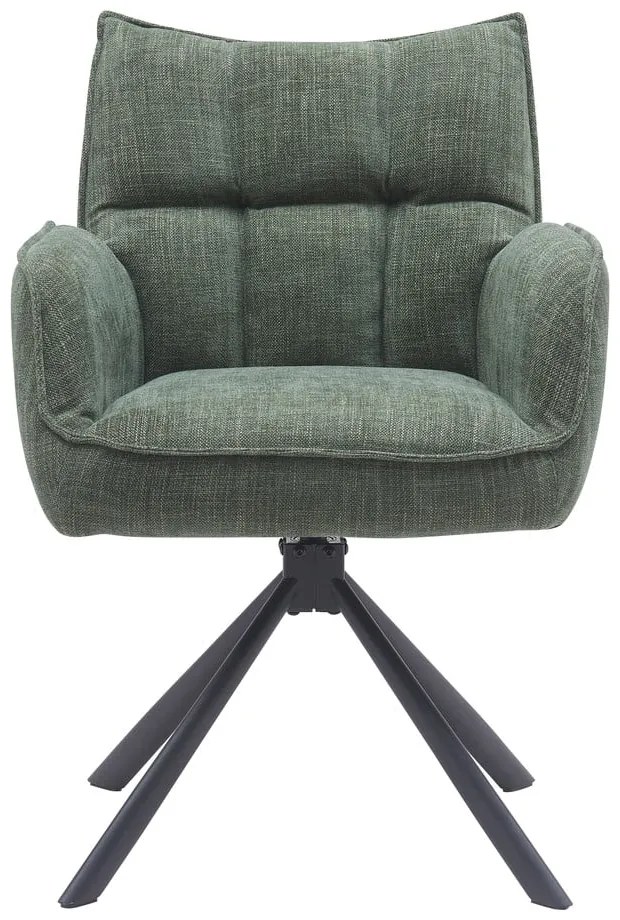 Set de scaune de sufragerie verde 2 buc. tapițat Marilla – Unique Furniture