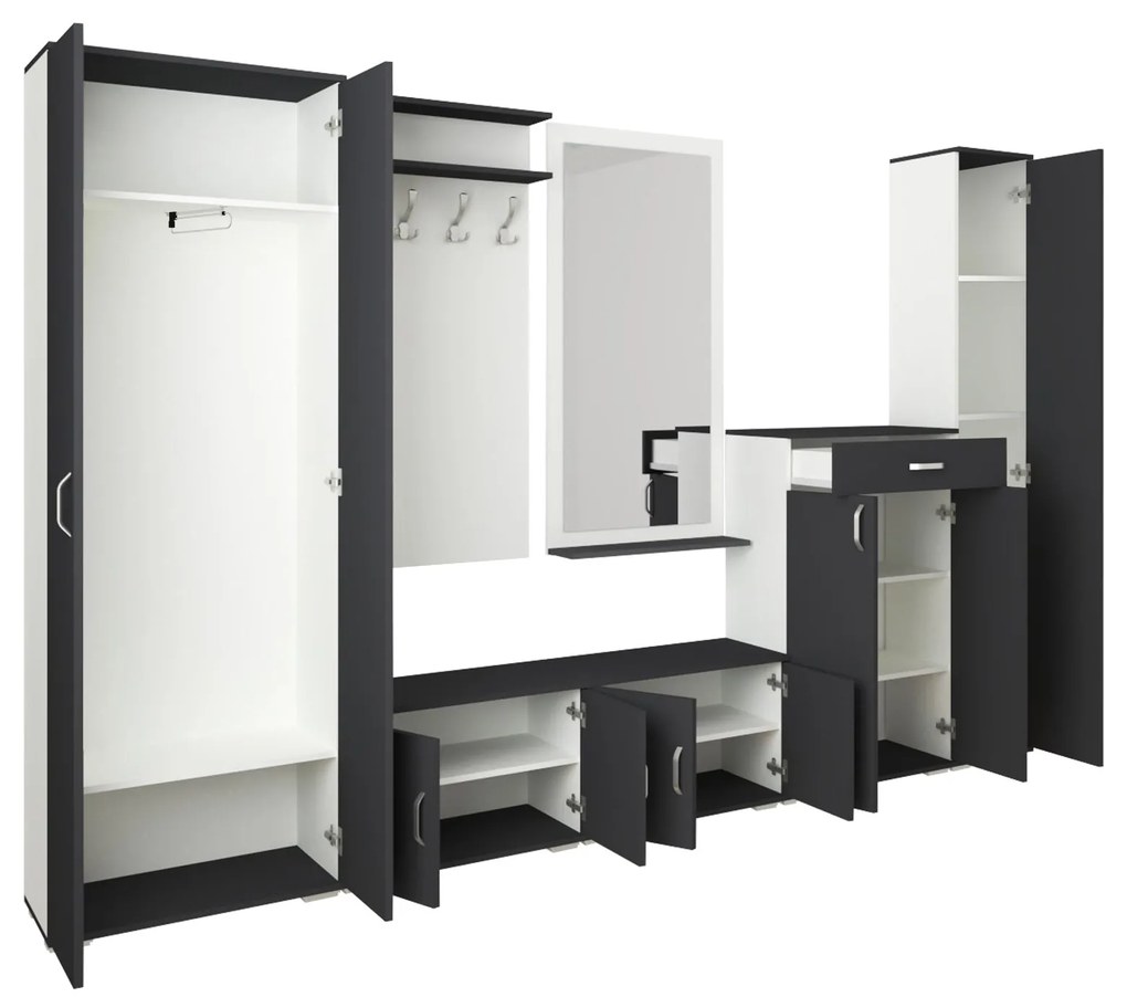 Set Hol Como V1, Antracit/Alb, L 300 cm
