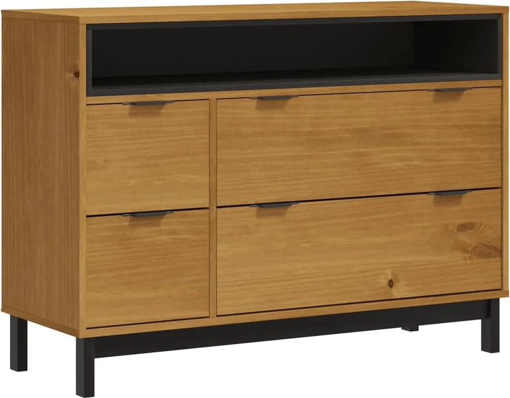 vidaXL Dulap cu sertar „FLAM” 110x40x80 cm, lemn masiv de pin