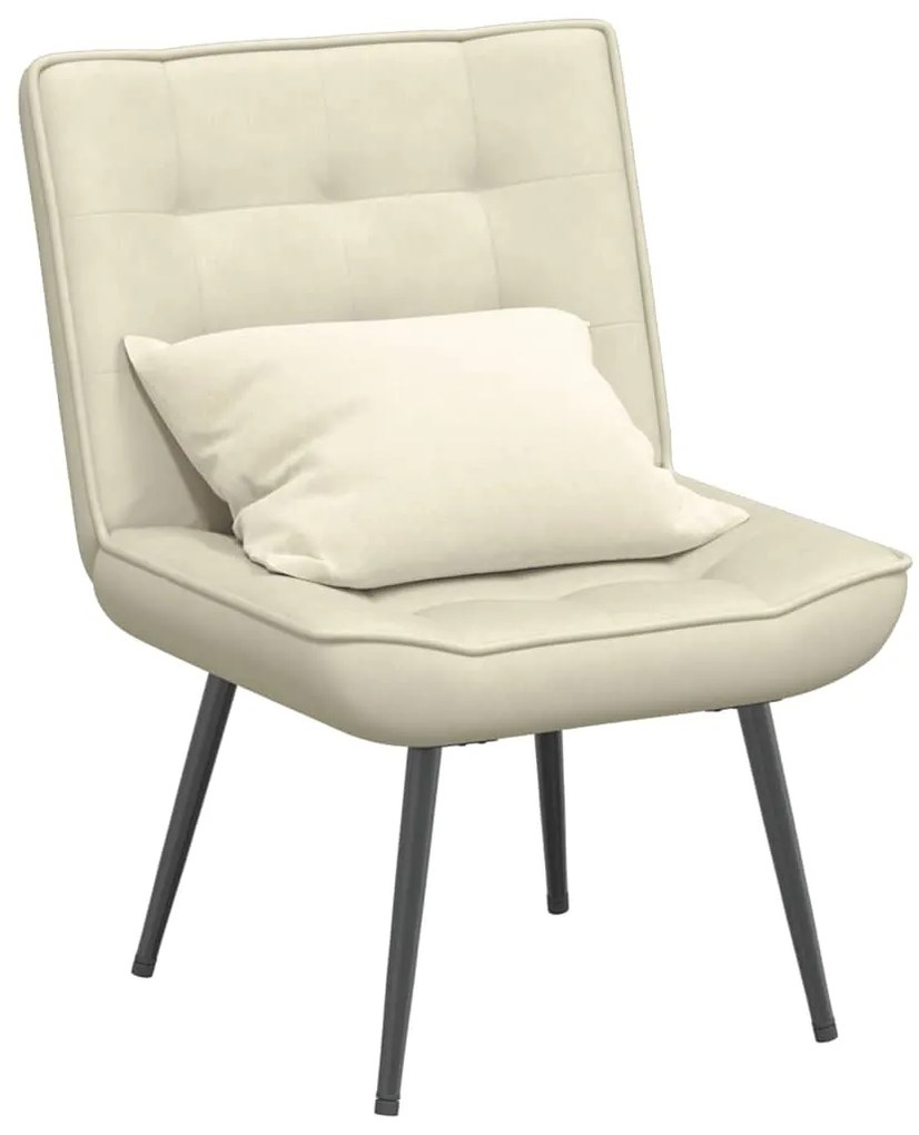 vidaXL Scaun de relaxare cremă 64x74x84 cm catifea