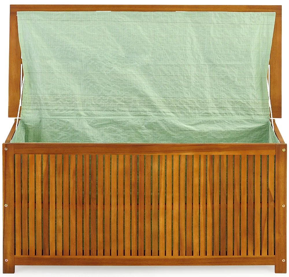 Ladă de lemn ACACIA, 117x50x59cm, maro natural Jurhan