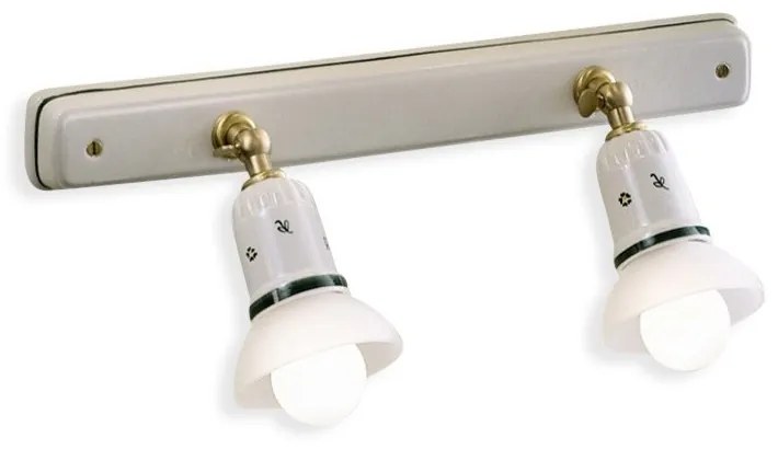 Aplica cu 2 spoturi realizata manual din ceramica SAVONA