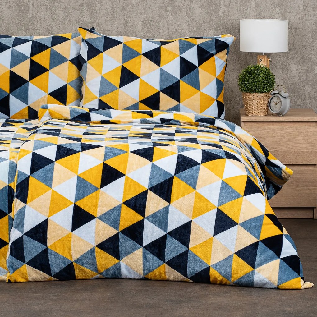 Lenjerie de pat 4Home Scandi triangle, microflanel, 140 x 220 cm, 70 x 90 cm