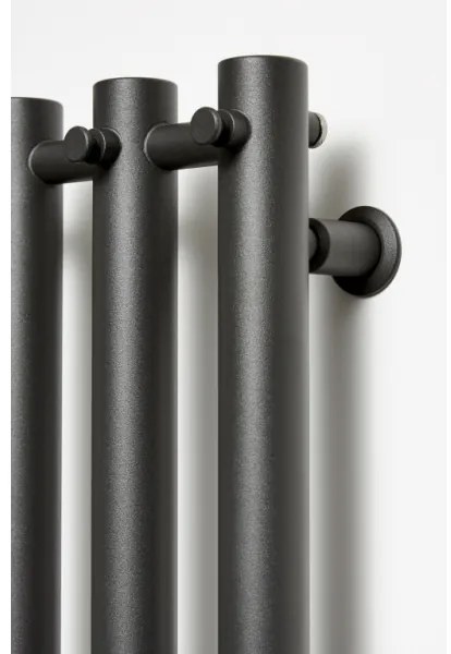 P.M.H. R2B - Radiator portprosop pentru baie ROSENDAL, 350 W, 150 cm, negru