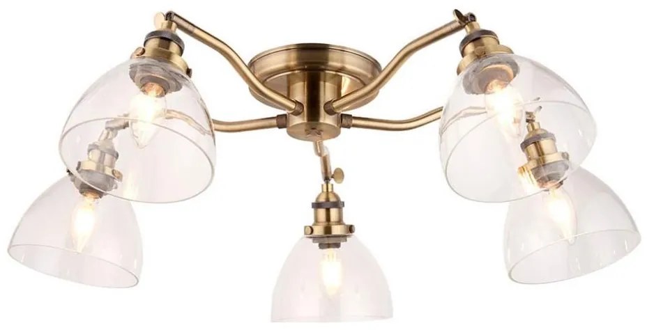 Endon 97248 - Plafonieră cu spoturi HANSEN 5xE14/7W/230V alamă