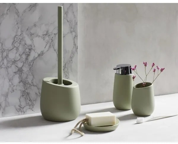 WENKO 24120100 - Perie WC BADI, 13,5 x 38 cm, verde