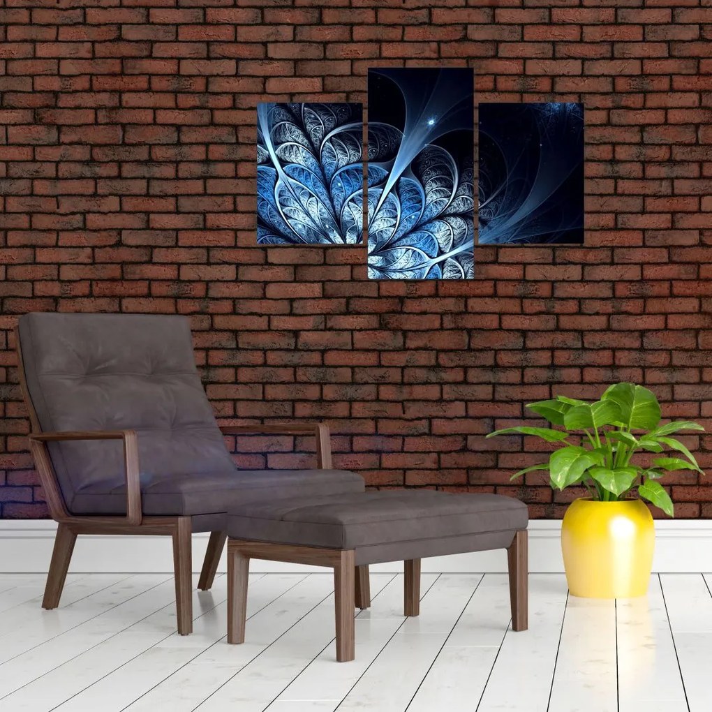 Tablou - Floare albastru închis (90x60 cm)