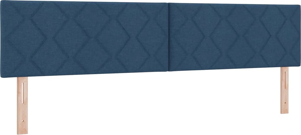 vidaXL Tăblie LED albastru 200 cm țesătură