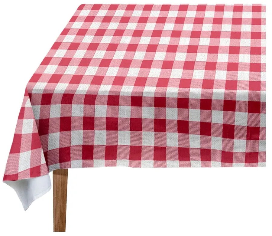 Față de masă Linen Couture Red Vichy, 140 x 200 cm