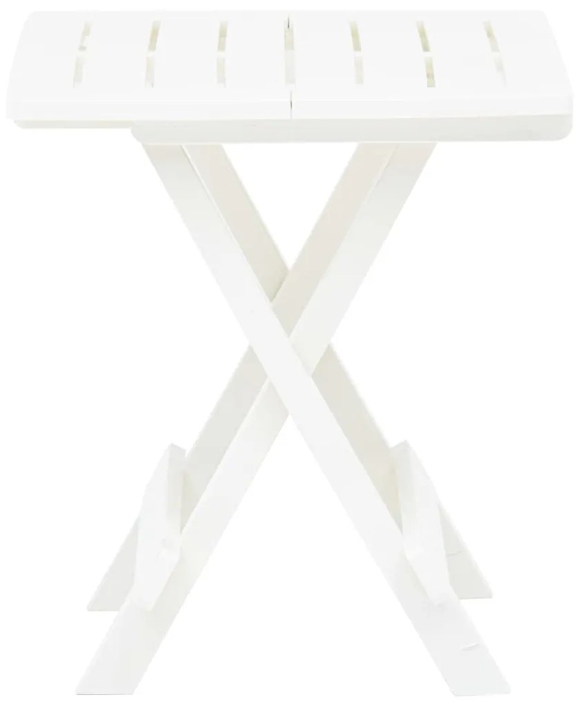 Masa de gradina pliabila, alb, 45 x 43 x 50 cm, plastic 1, Alb
