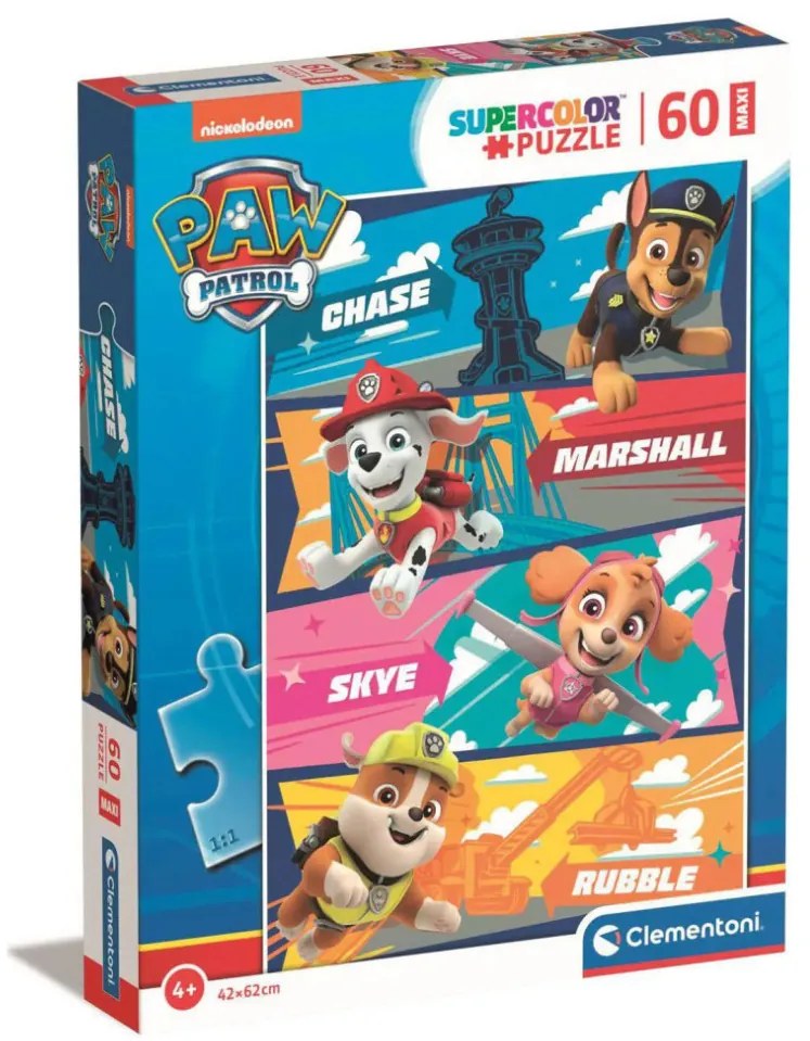Patrula Cățelușilor Puzzle maxi 60 piese Clementoni