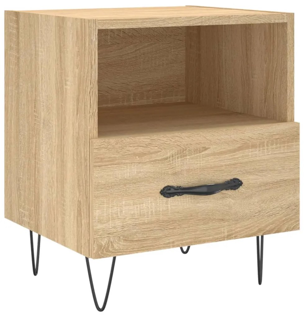 827426 vidaXL Noptieră, stejar sonoma, 40x35x47,5 cm, lemn compozit
