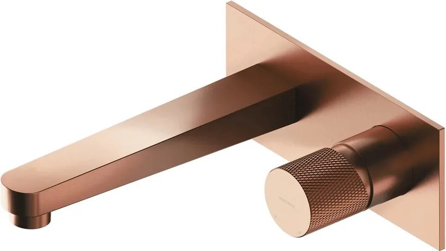 Baterie lavoar incastrata Omnires Contour monocomanda finisaj cupru periat cu corp ingropat