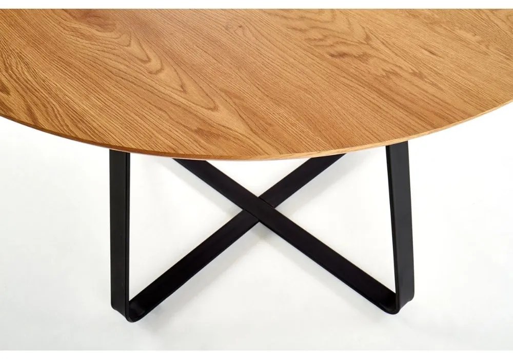 Masa de bucaterie Looper 2, stejar auriu / negru