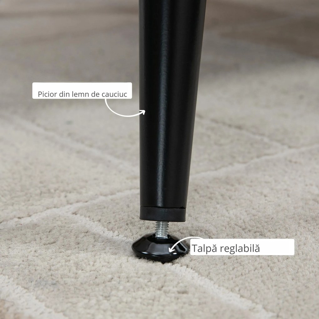 HOMCOM Canapea 132 cm pentru dormitor, mobilier modern din catifea, canapea mica tapitata pentru spatii mici | AOSOM RO