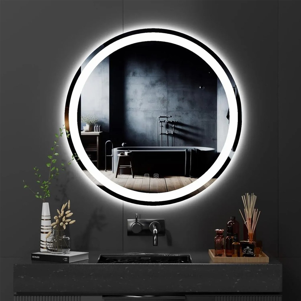 Oglinda LED BAS Crom 60cm, Rea