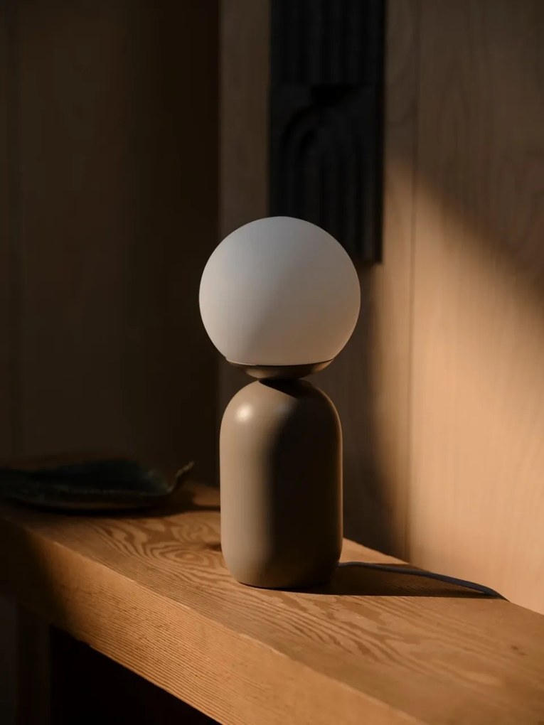 Veioza, lampa de masa design modern Notti maro deschis