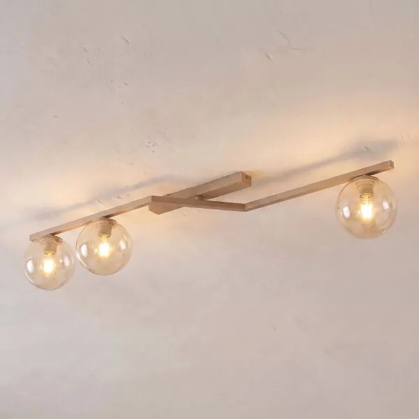 Plafonieră NATON 3xE14/10W/230V bej/fumuriu bej
