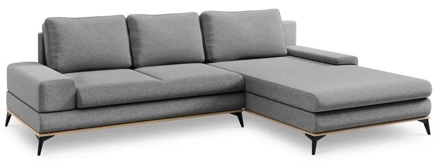 Colțar extensibil cu șezlong pe partea dreaptă Windsor &amp; Co Sofas Planet, gri