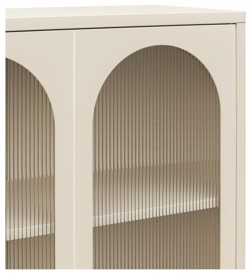Vitrină crem din metal 80x186x40 cm Luna – Støraa