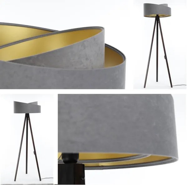 Lampă de podea GALAXY 1xE27/60W/230V gri/wenge